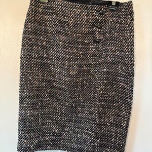 Talbots Multicolor/black tweed pencil skirt Size 8